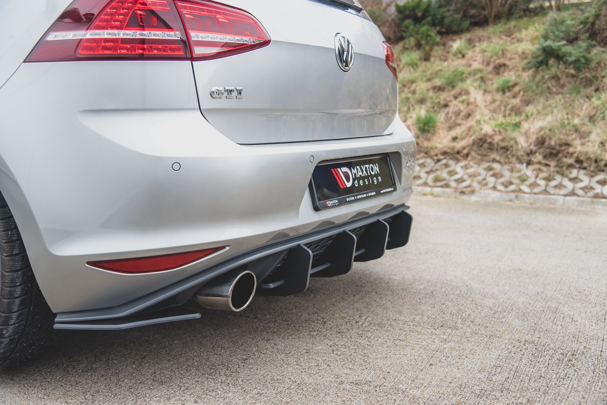 Street Pro Heck Ansatz Flaps Diffusor für L + R V.2 VW Golf 7 GTI