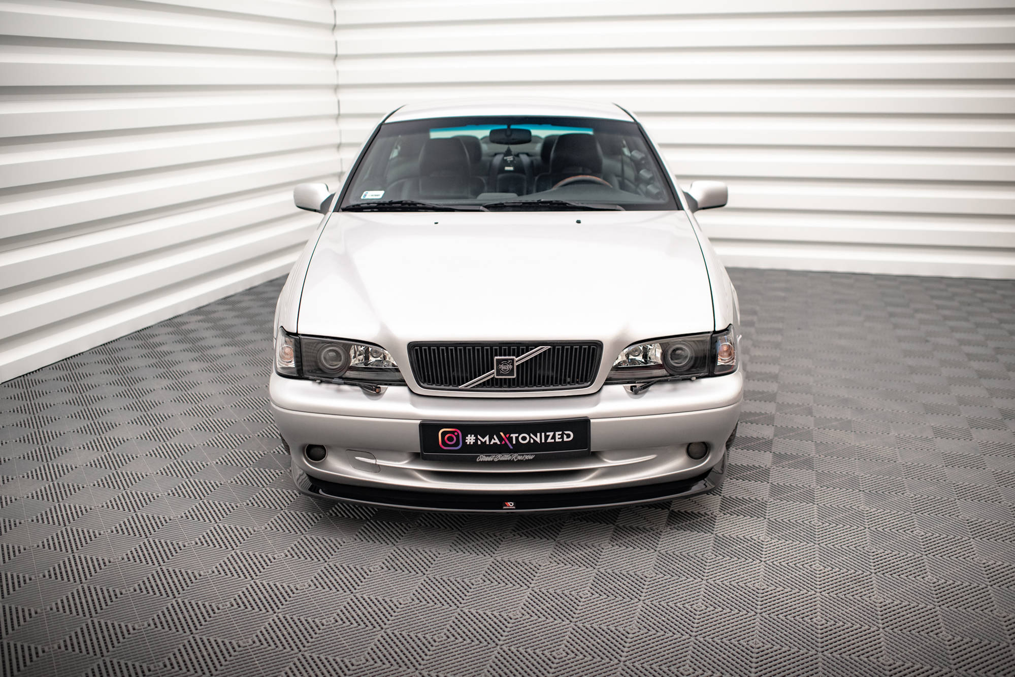 Street+ Spoilerlippe Front Ansatz V.1 passend für Volvo C70 Mk1 schwarz Hochglanz