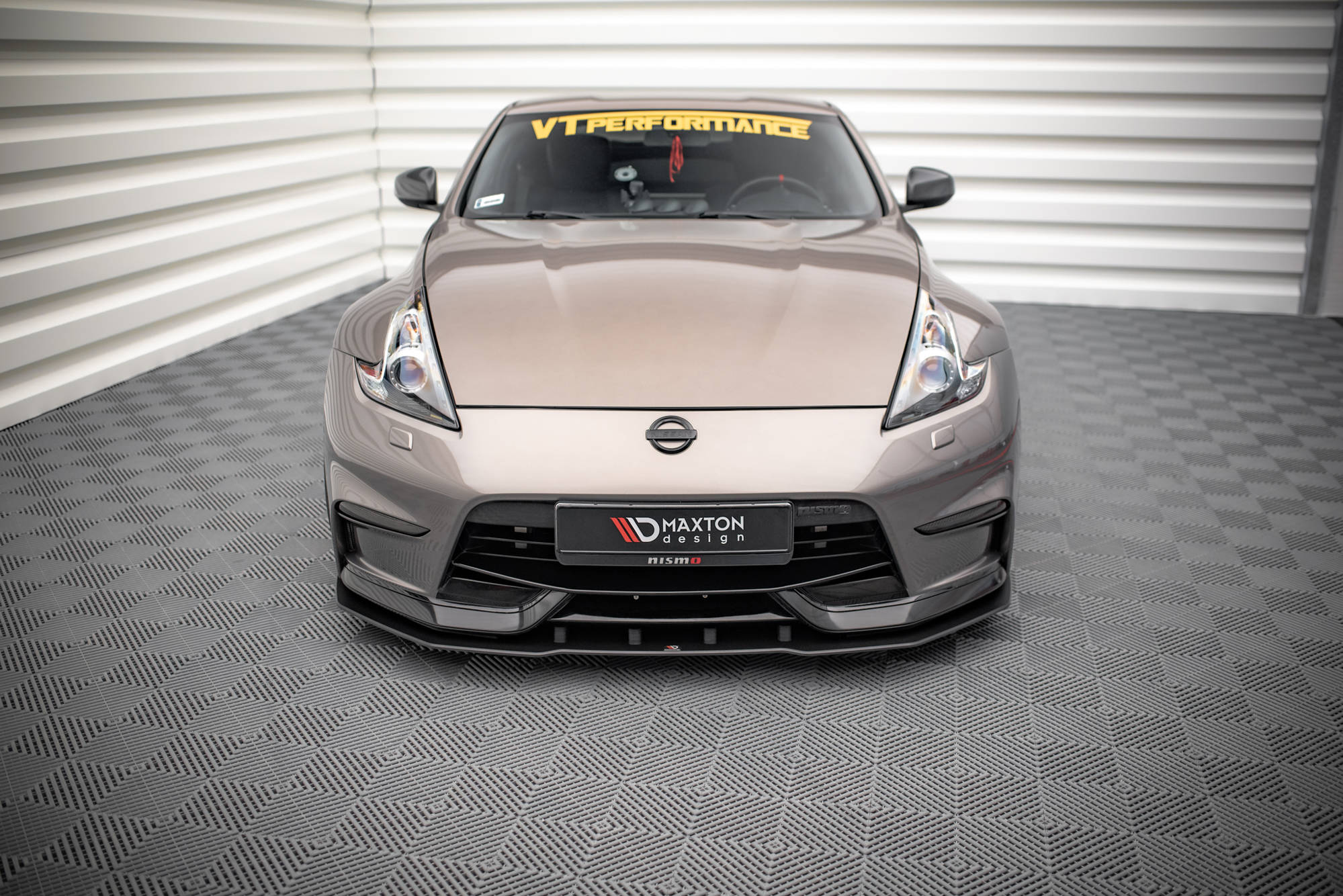 Street Pro Spoilerlippe Front Ansatz passend für Nissan 370Z Nismo FL rot
