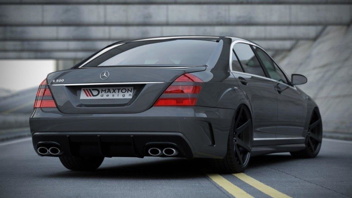 MERCEDES S W221 look W205 Heckstoßstange + Diffusor Heck Ansatz für Verlängerung