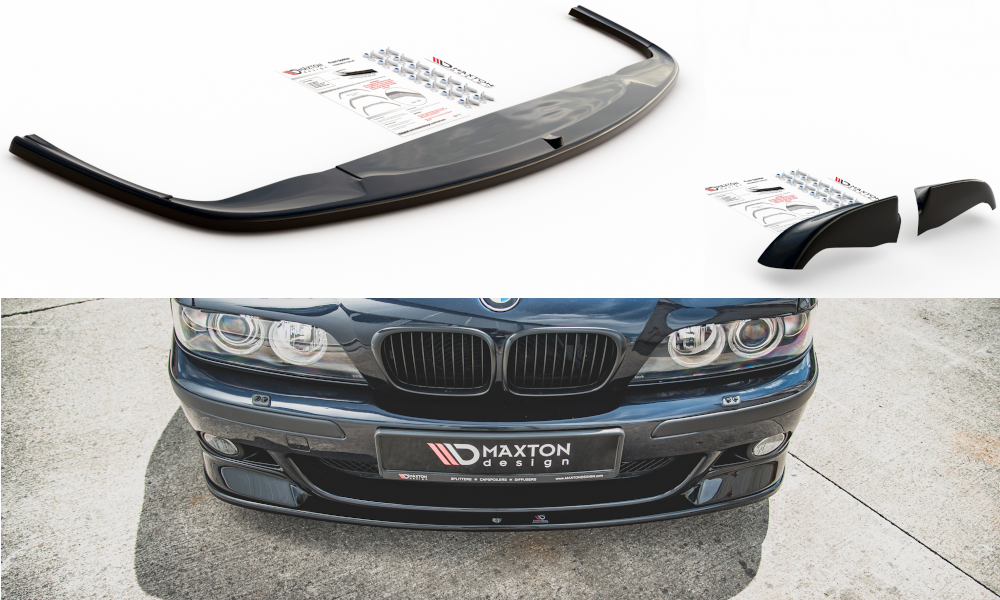 Street+ Spoilerlippe Front Ansatz passend für BMW M5 / 5er M-Paket E39 schwarz Hochglanz