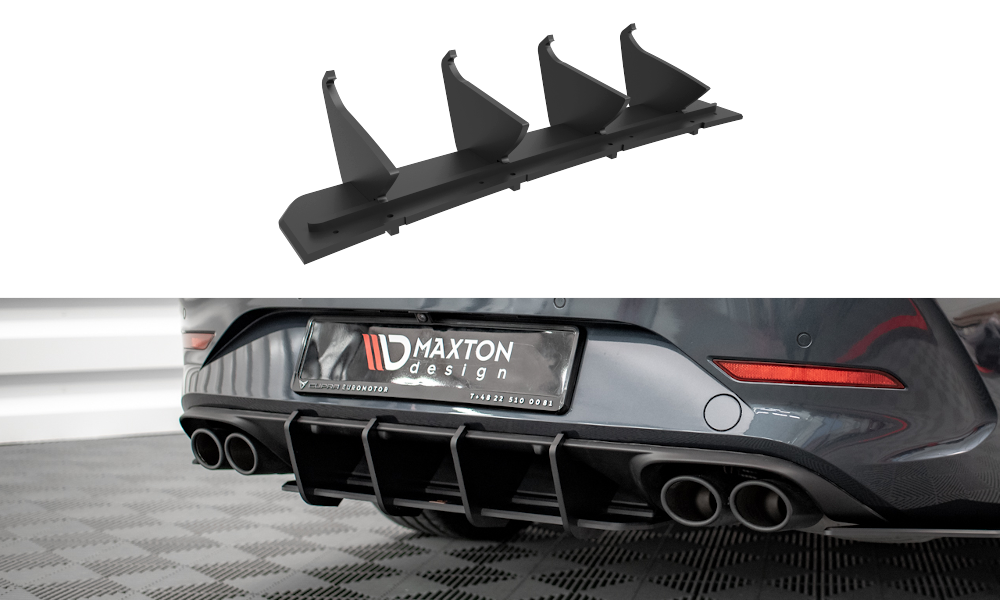 Heckansatz Diffusor passend für CUPRA Leon ST Mk1 FL schwarz matt