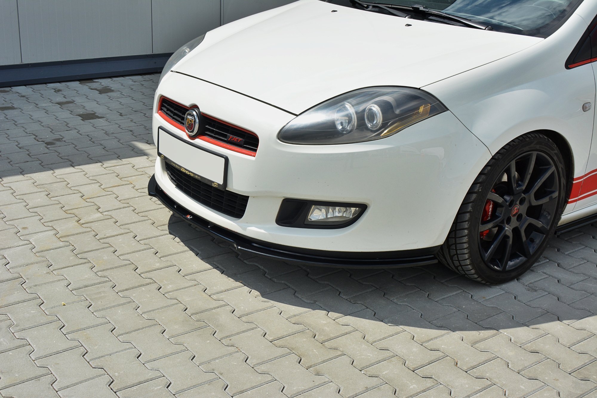 Street+ Spoilerlippe Front Ansatz passend für Fiat Bravo MK 2 SPORT schwarz Hochglanz
