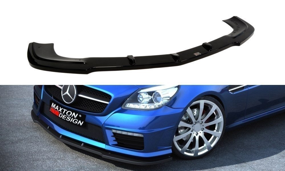 Street+ Spoilerlippe Front Ansatz passend für Mercedes SLK 55 AMG R172 schwarz Hochglanz