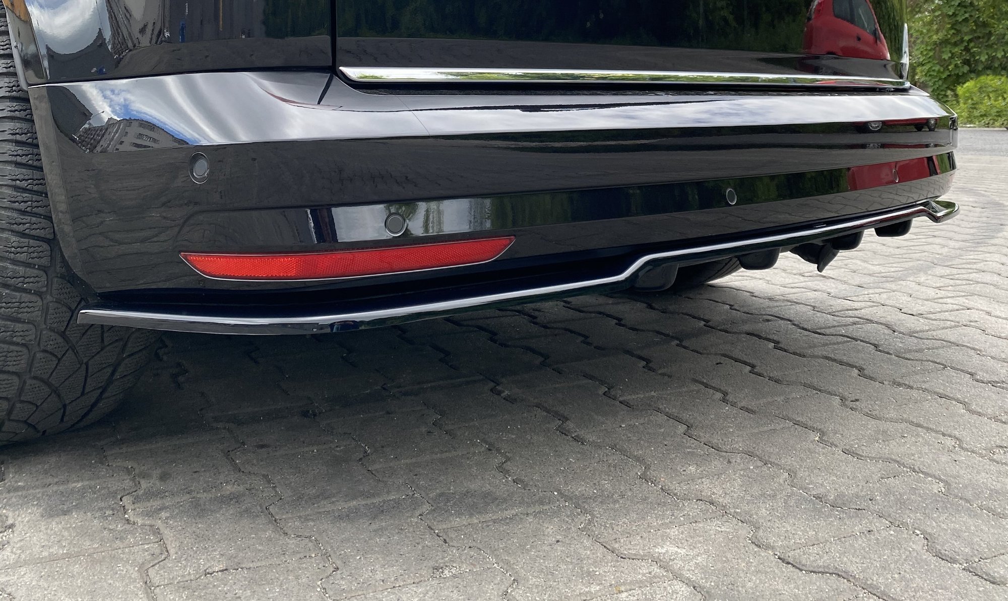 Street+ Mittlerer Diffusor RACE Heck Ansatz passend für VW Caddy Mk. 4 schwarz Hochglanz