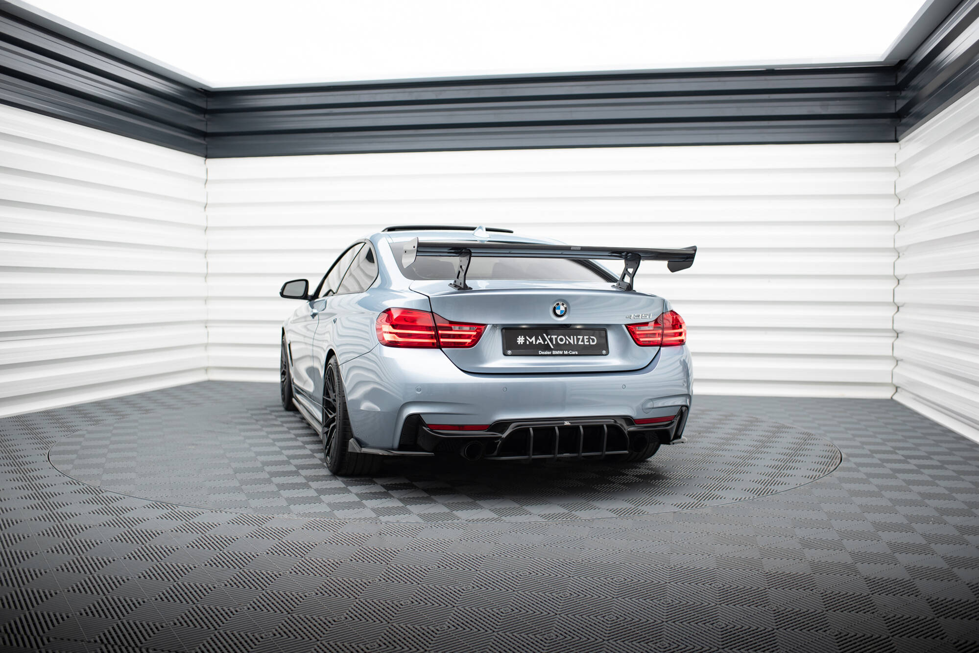 Carbon Heck Spoiler Heckflügel Standfuß Innen passend für BMW 4er F32 / 4 F32 M-Paket Coupe