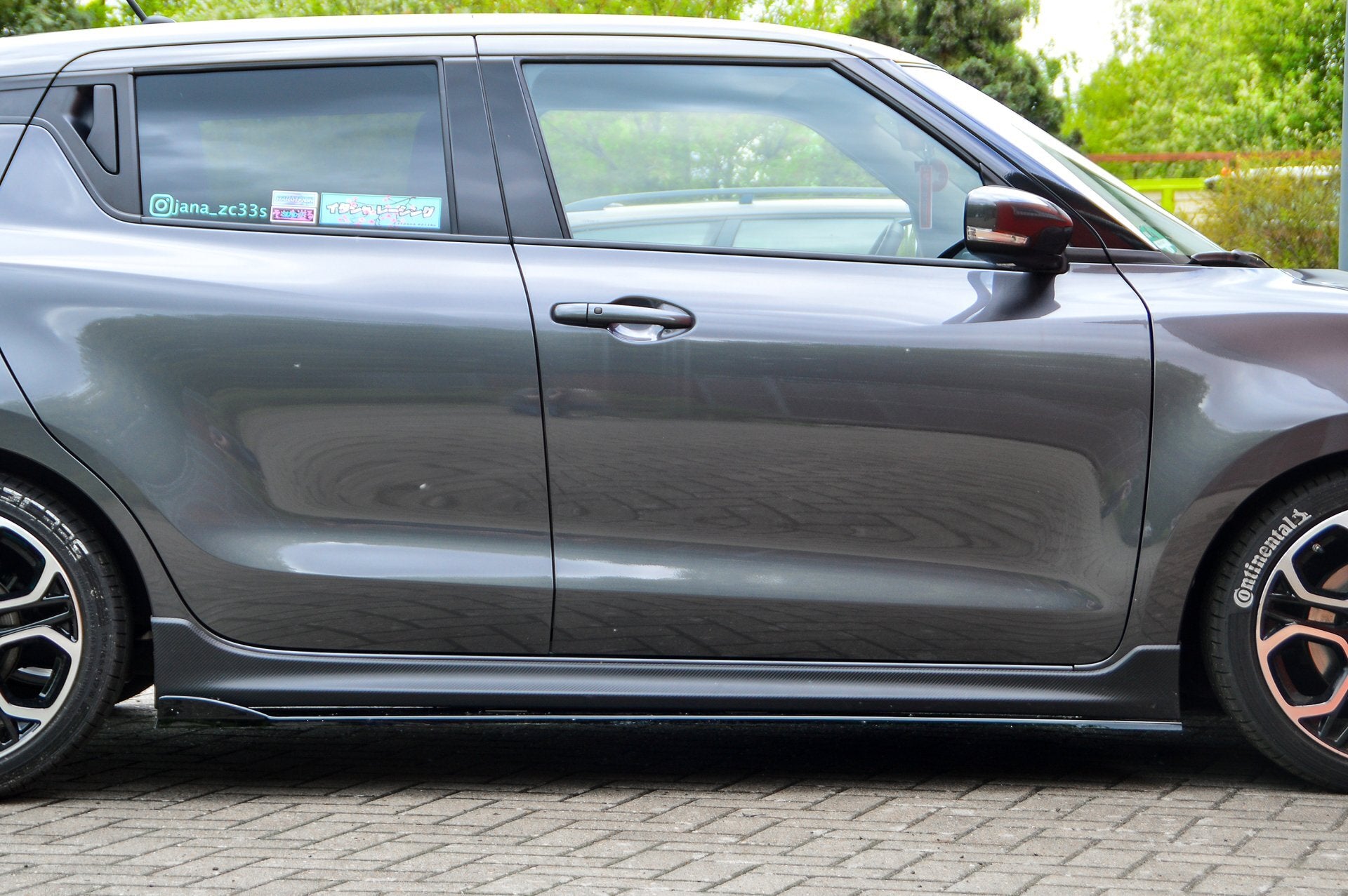 Seitenschweller im Cup3 Look für Suzuki Swift SportRZ/AZ Schwarz Matt