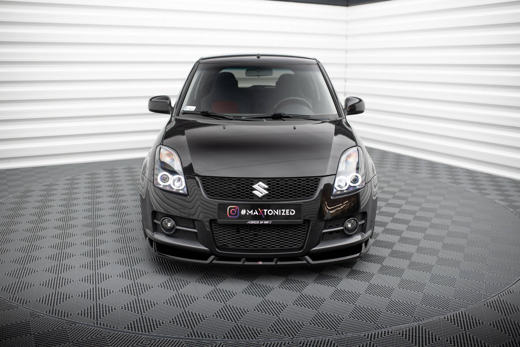 Street+ Spoilerlippe Front Ansatz passend für Suzuki Swift Sport Mk4 schwarz Hochglanz