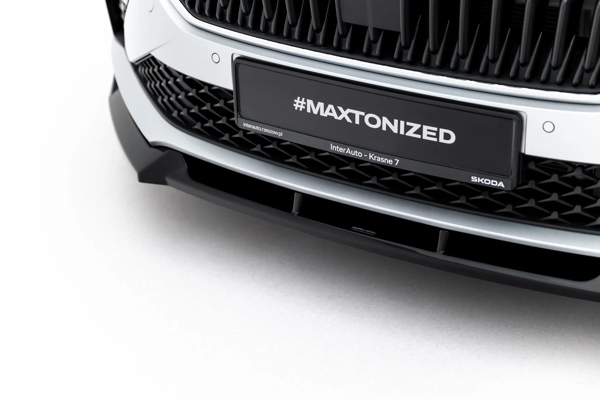 Street+ Spoilerlippe Front Ansatz passend für Skoda Scala Mk1 Facelift schwarz Hochglanz