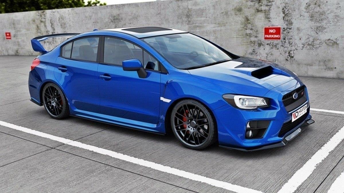 Street+ Spoilerlippe Front Ansatz passend für Subaru Impreza MK4 WRX STI V.1 schwarz Hochglanz