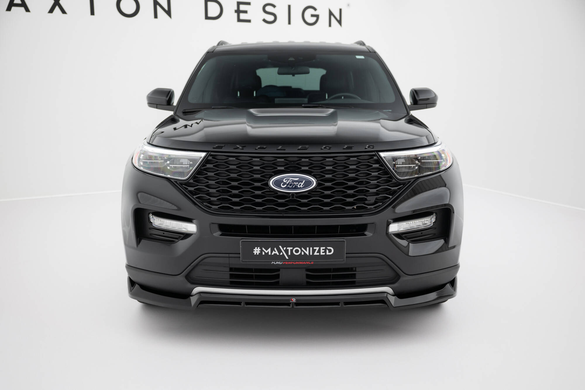 Street+ Spoilerlippe Front Ansatz passend für Ford Explorer XLT Mk6 schwarz Hochglanz
