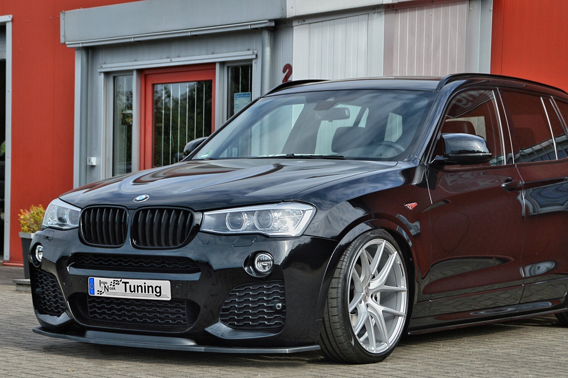 Cup Frontspoilerlippe für BMW X3/X4 F25 F26 mit M-Paket Schwarz Matt