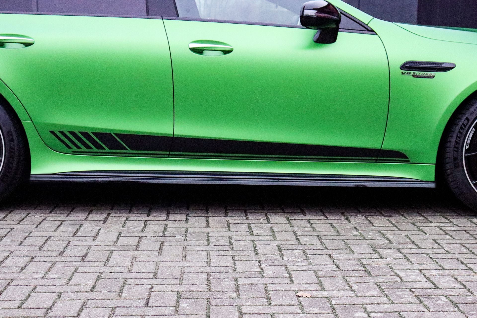 Cup Seitenschweller für Mercedes AMG GT X290 Schwarz Matt