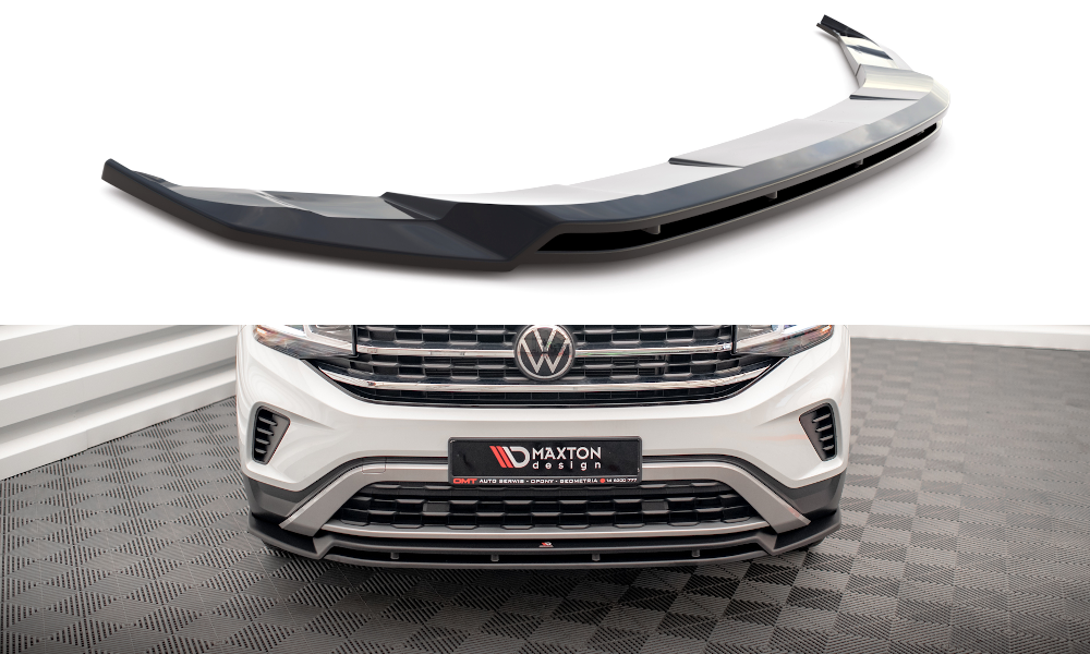 Street+ Spoilerlippe Front Ansatz V.2 passend für VW Atlas Cross Sport schwarz Hochglanz
