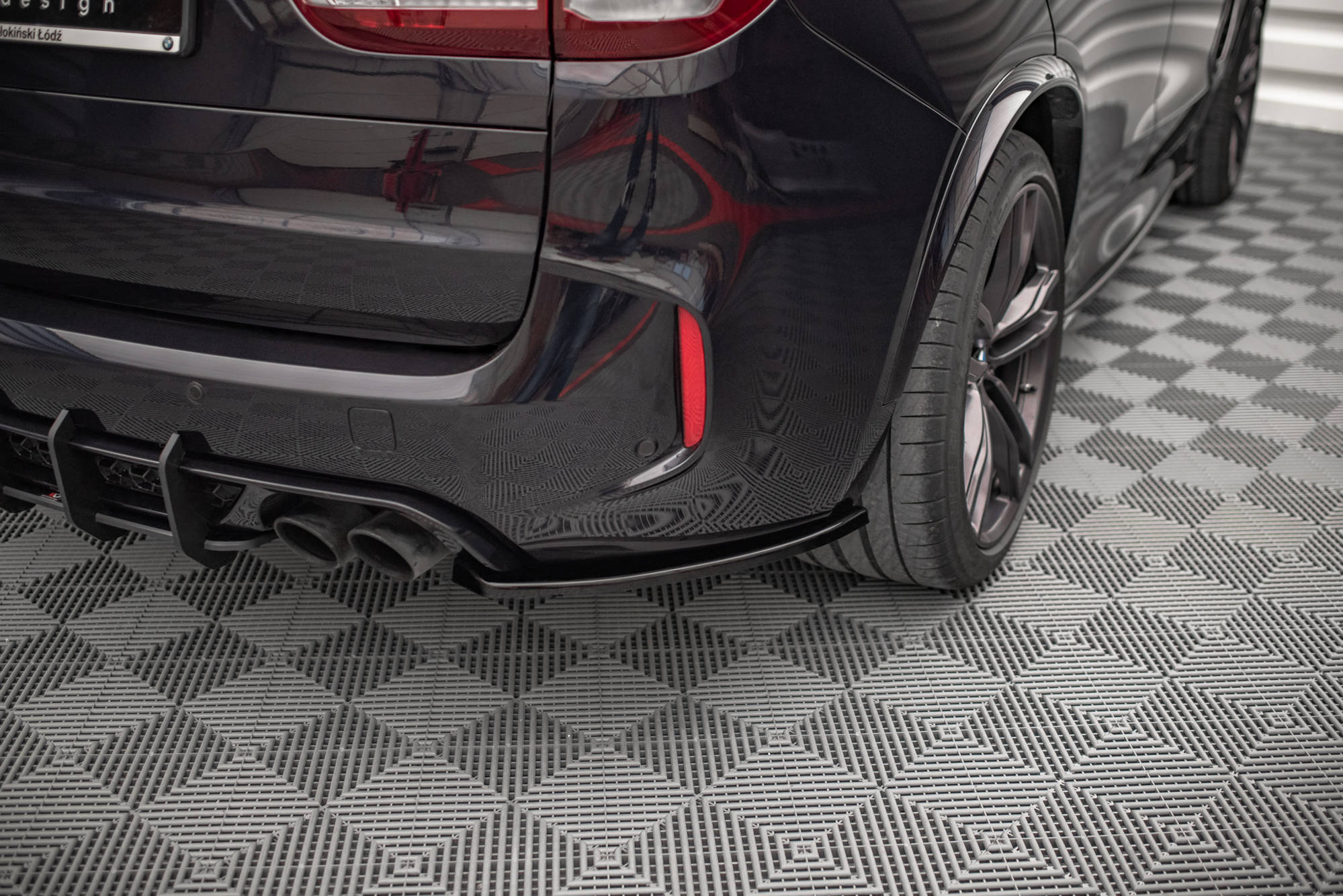 Street+ Heck Ansatz Flaps passend für BMW X5 M F85 schwarz Hochglanz