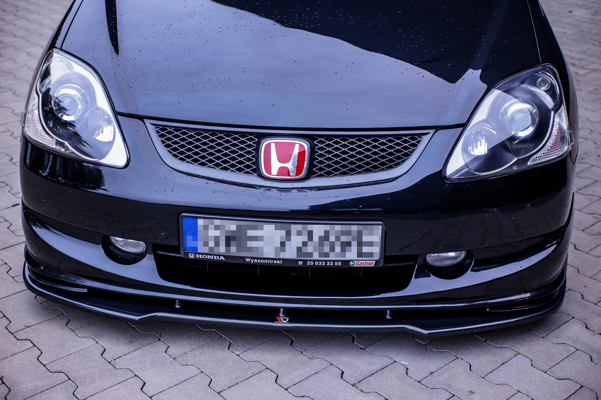 Front Ansatz V.1 für HONDA CIVIC EP3 MK7 TYPE-R/S FACELIFT schwarz Hochglanz