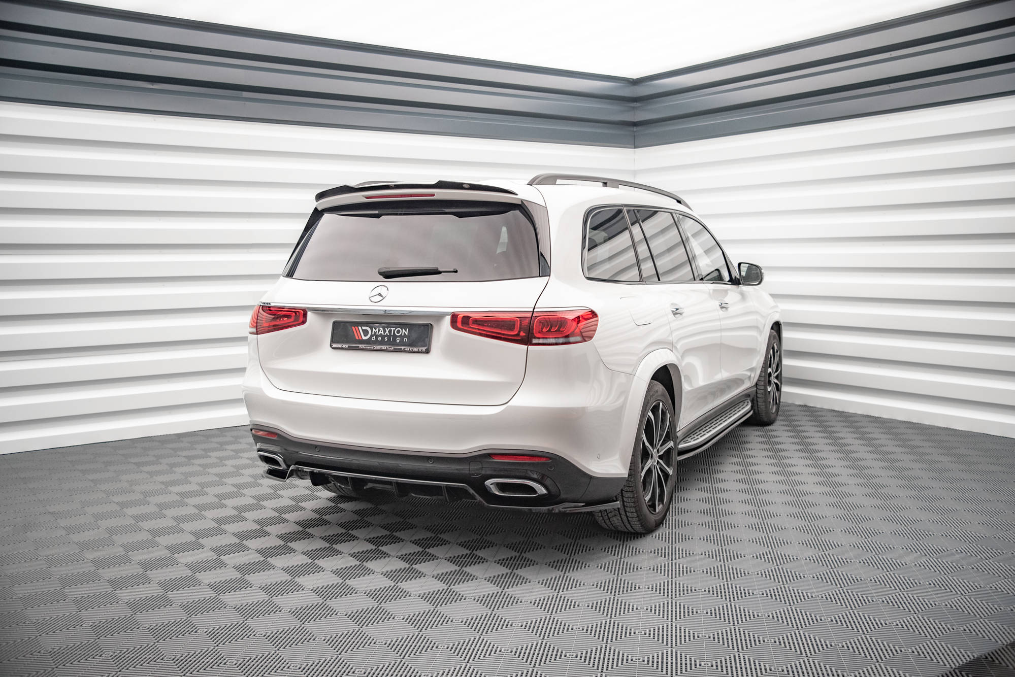Heck Spoiler Aufsatz Abrisskante passend für Mercedes GLS AMG-Line X167 FL schwarz Hochglanz