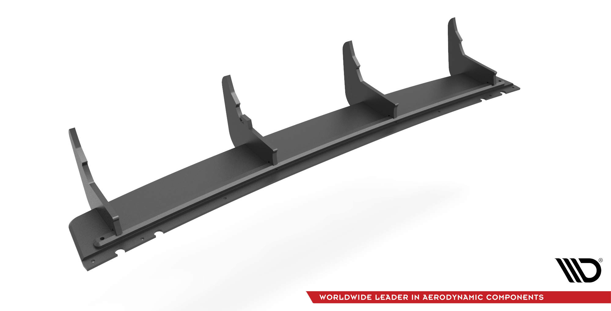 Street Pro Heckschürze Heck Ansatz Diffusor passend für VW Touareg R-Line Mk3 schwarz-rot