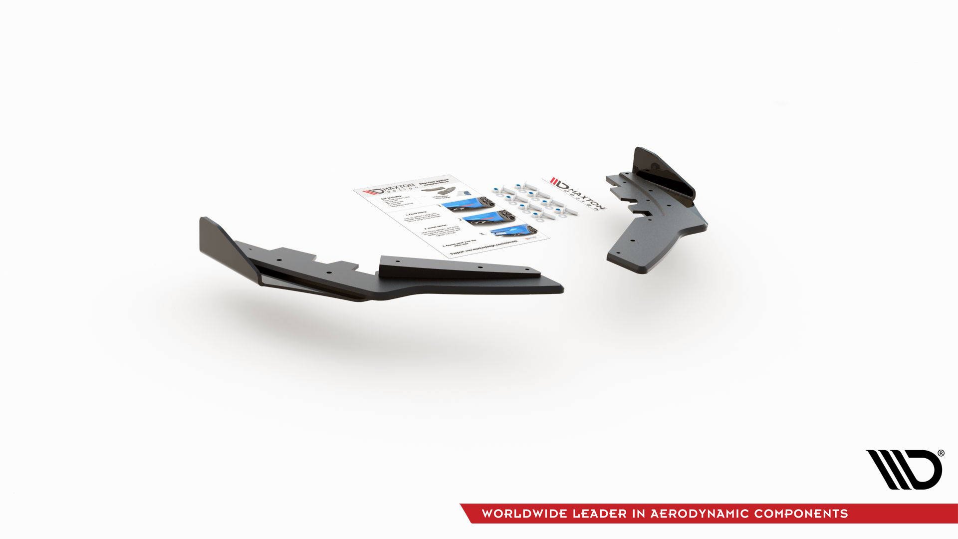 Street Pro Heck Ansatz Flaps passend für BMW M135i F20 rot+ Hochglanz Flaps