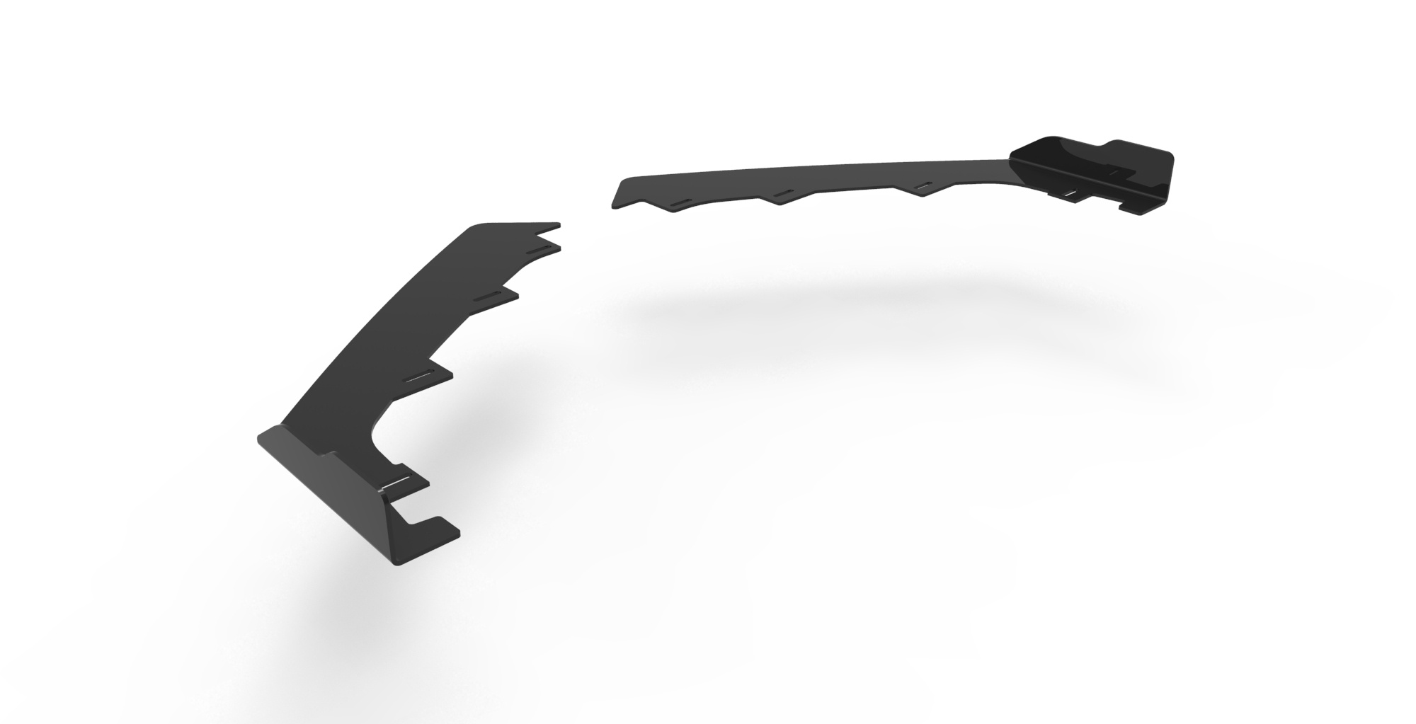 Front Stoßstange Flaps passend für Hyundai I20 N Mk3 schwarz Hochglanz