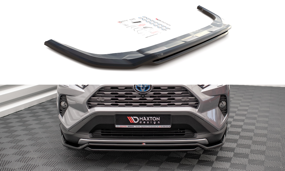 Street+ Spoilerlippe Front Ansatz passend für Toyota RAV4 Mk5 schwarz Hochglanz