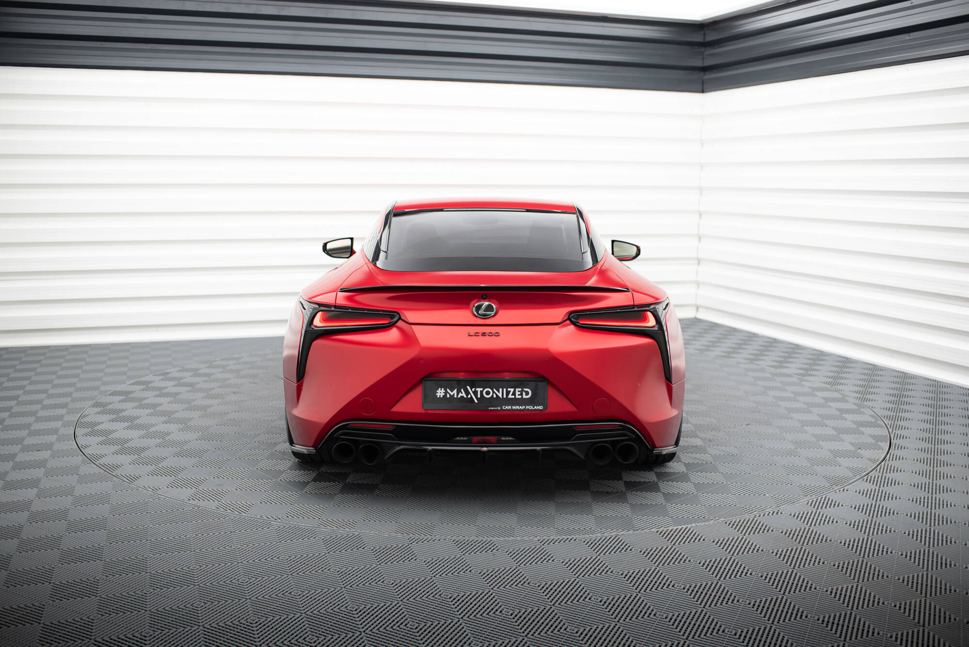 Street+ Heck Ansatz Diffusor passend für Lexus LC 500 schwarz Hochglanz