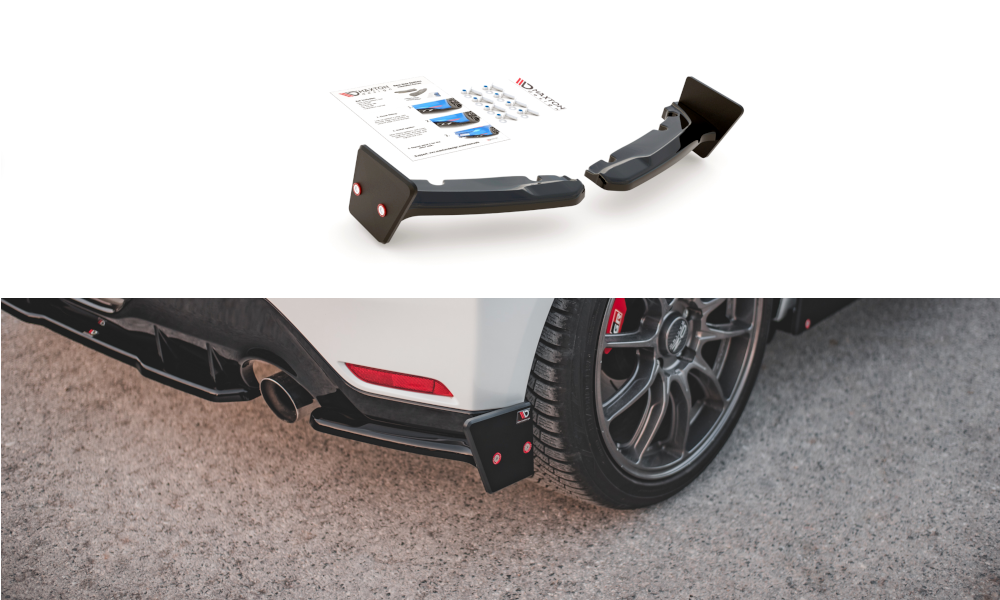 Street+ Heck Ansatz Diffusor + Flaps V.2 passend für Toyota GR Yaris Mk4 schwarz matt