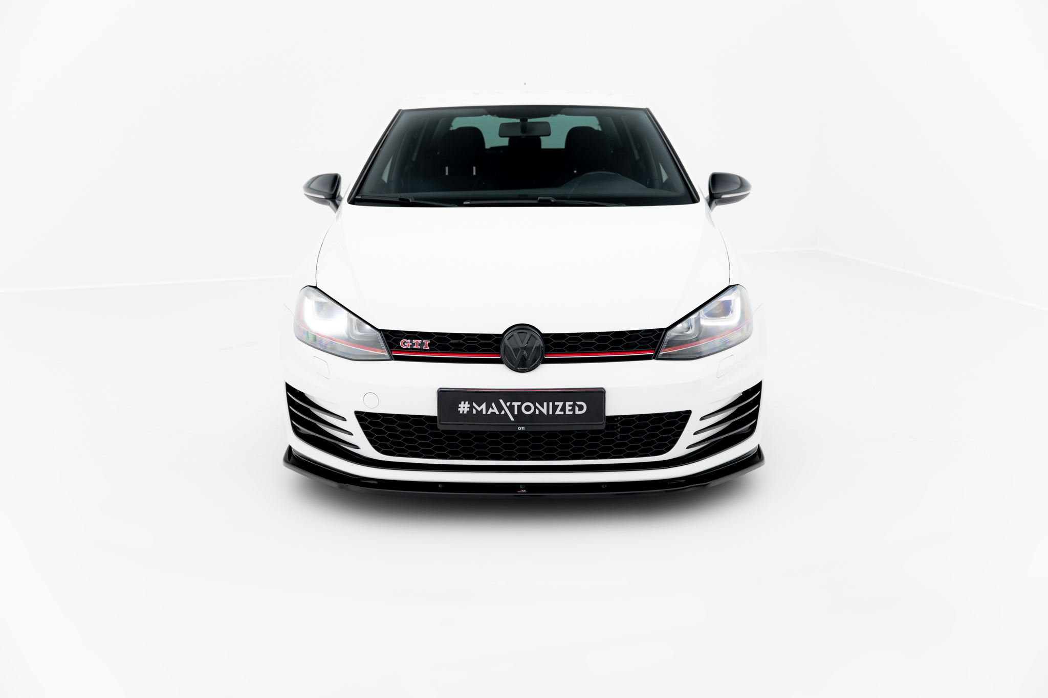 Front Ansatz V.1 für VW Golf GTI / GTD Mk7 schwarz Hochglanz