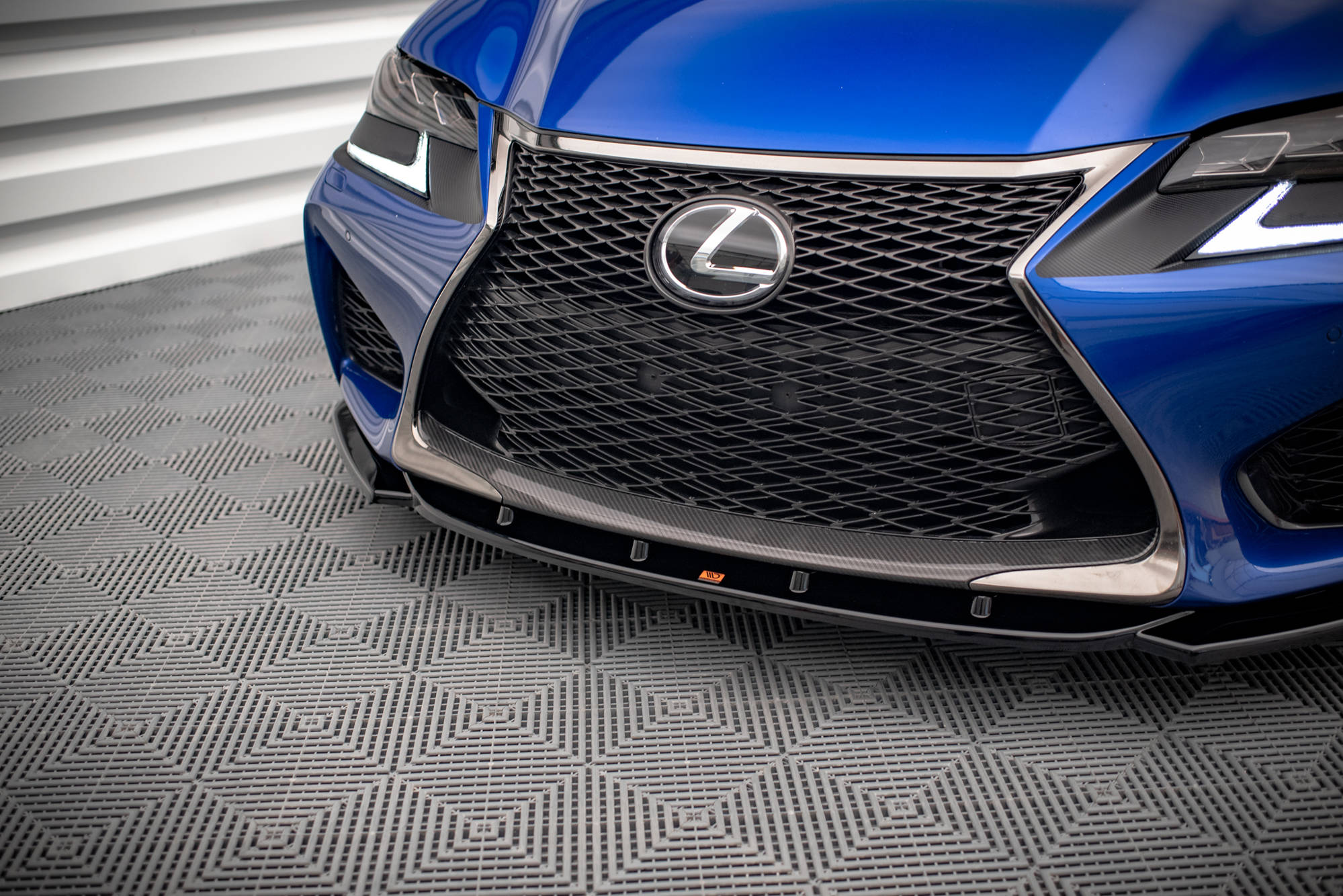 Street+ Spoilerlippe Front Ansatz V.2 passend für Lexus GS F Mk4 FL schwarz Hochglanz