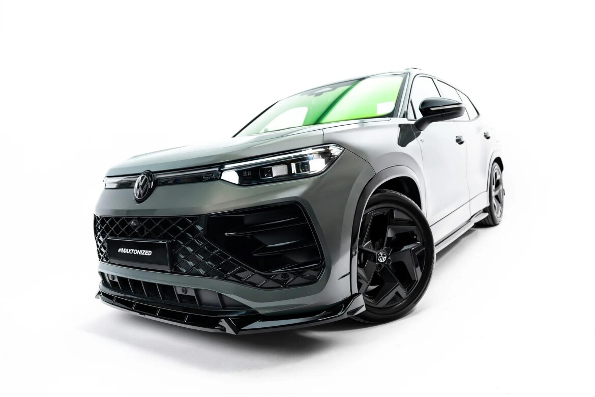 Frontlippe V.2 passend für VW Tayron R-Line Mk1 schwarz Hochglanz