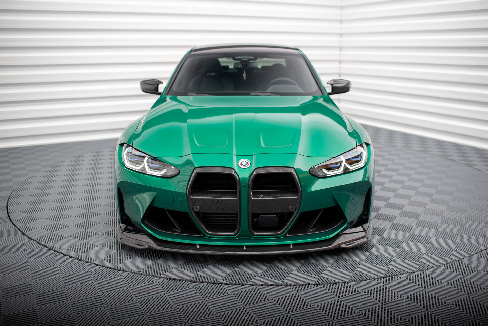 Carbon Fiber Spoilerlippe Front Ansatz V.2 passend für BMW M3 Limousine / Touring G80 / G81