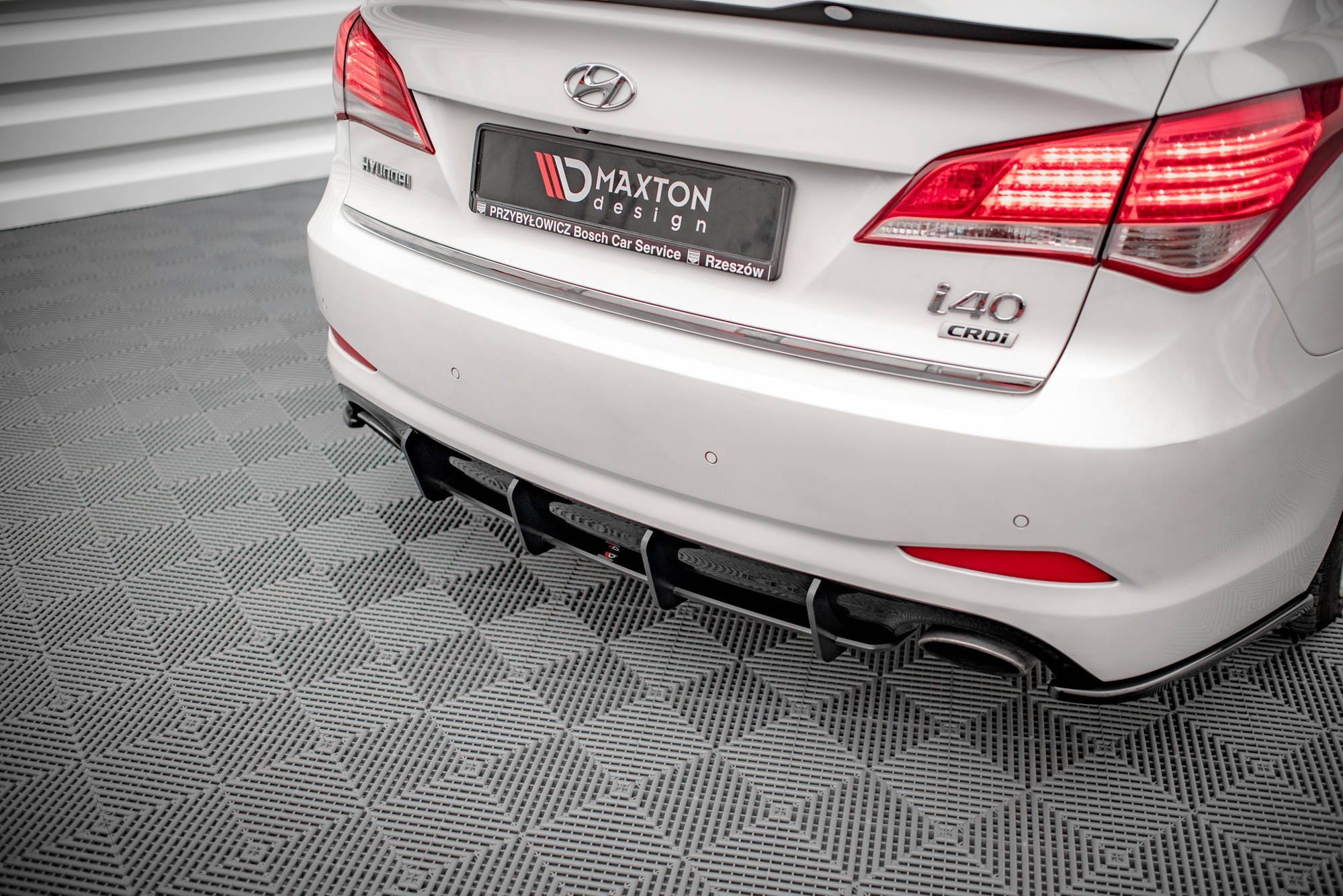 Street Pro Heckschürze Heck Ansatz Diffusor passend für Hyundai I40 Mk1