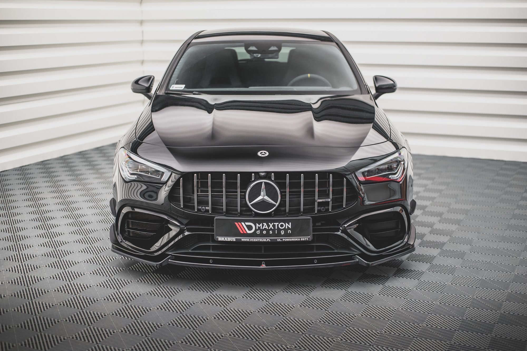 Street+ Spoilerlippe Front Ansatz V.2 passend für Mercedes-AMG CLA 45 Aero C118 schwarz Hochglanz