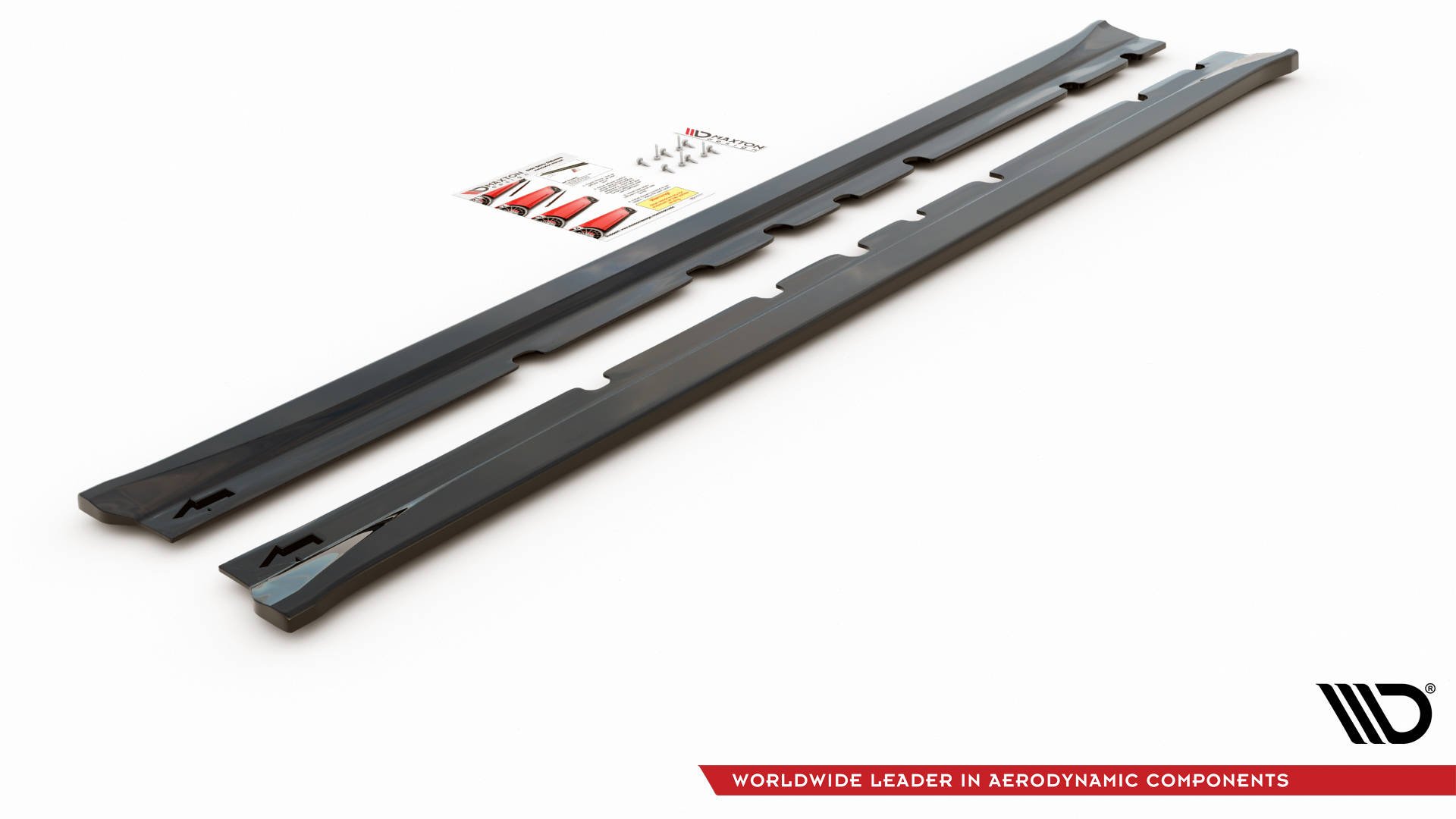 Street+ Seitenschweller Leisten passend für Mitsubishi Lancer Mk8 schwarz Hochglanz