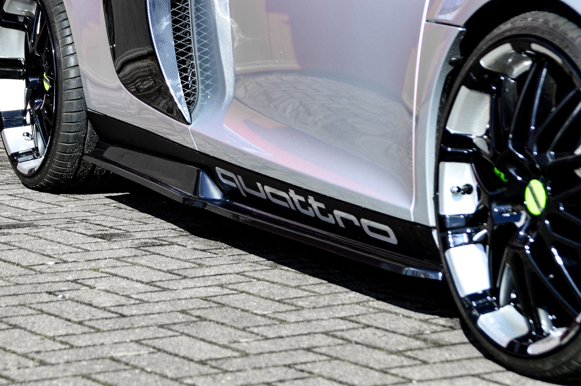 CUP Seitenschweller für Audi R8 42 Bj. 2006-2015 Schwarz Matt