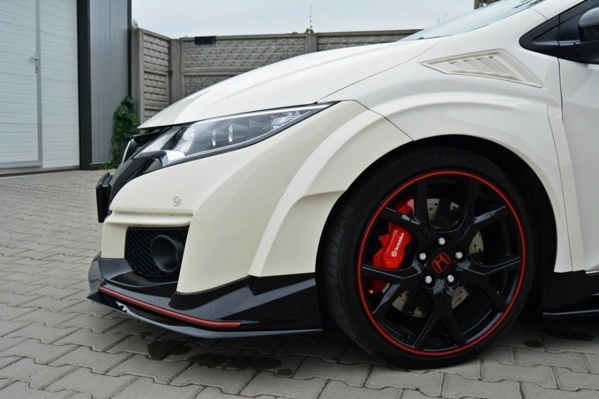 Street+ Spoilerlippe Front Ansatz V.2 passend für Honda Civic IX TYPE R schwarz Hochglanz