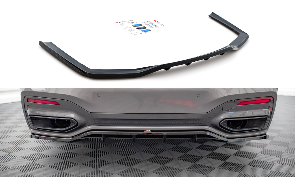 Street+ Mittlerer Diffusor RACE Heck Ansatz V.1 passend für BMW 7 M-Paket G11 / G12 FL schwarz Hochglanz