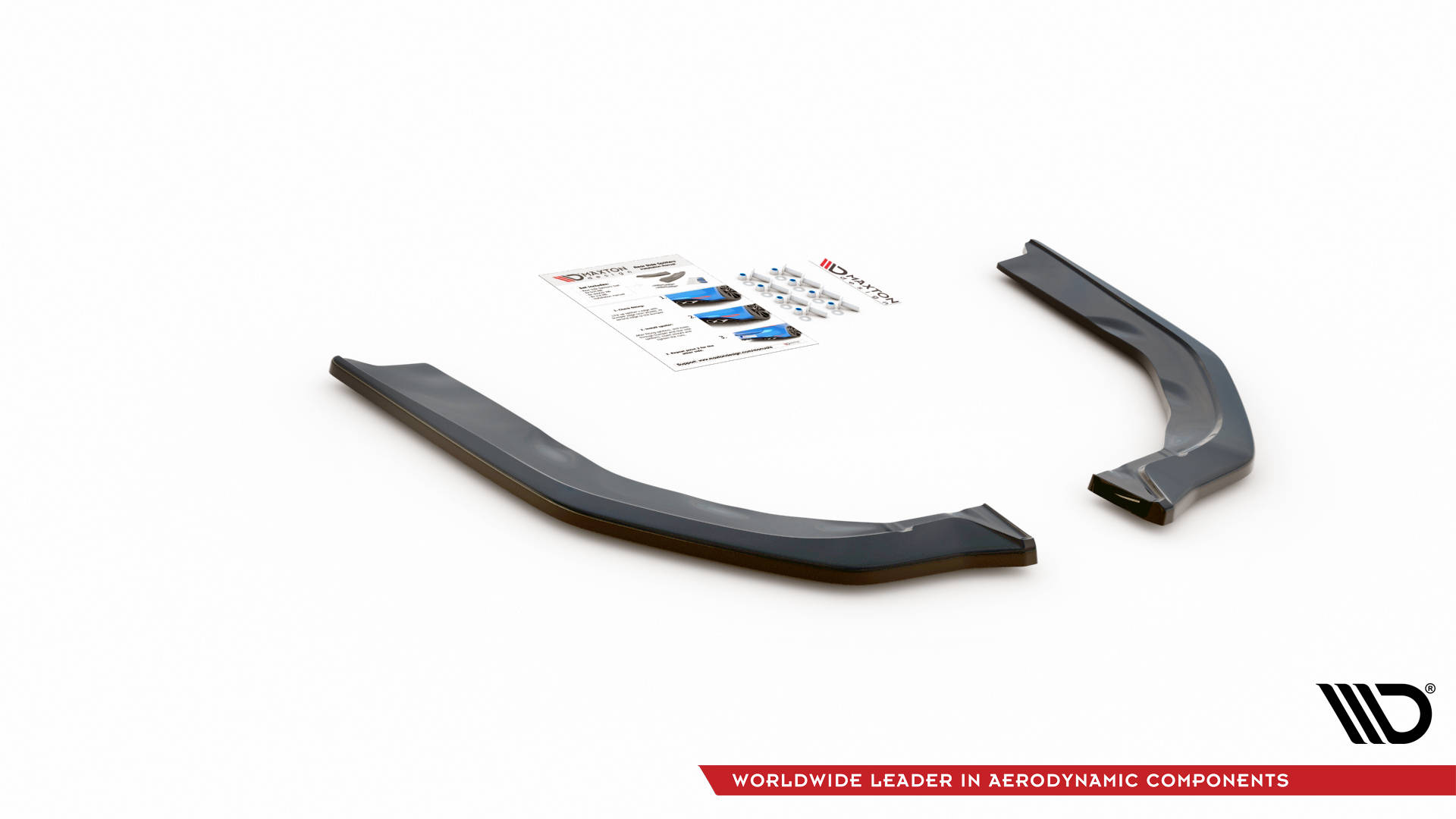 Street+ Heck Ansatz Flaps V.2 passend für BMW M3 Limousine / Touring G80 / G81 schwarz Hochglanz