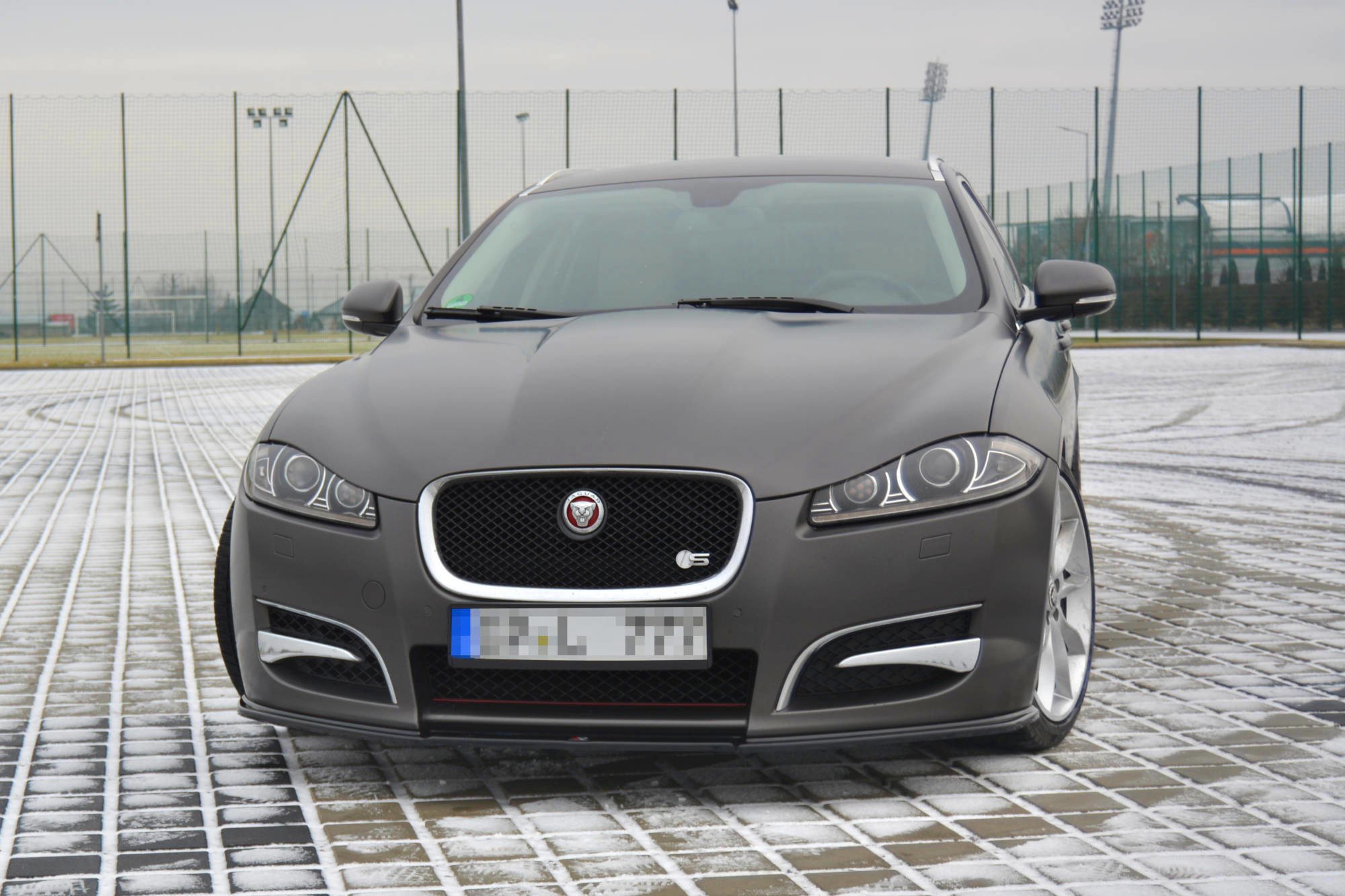 Front Ansatz für JAGUAR XF X250 MK1 SPORTBRAKE S-PACK schwarz Hochglanz