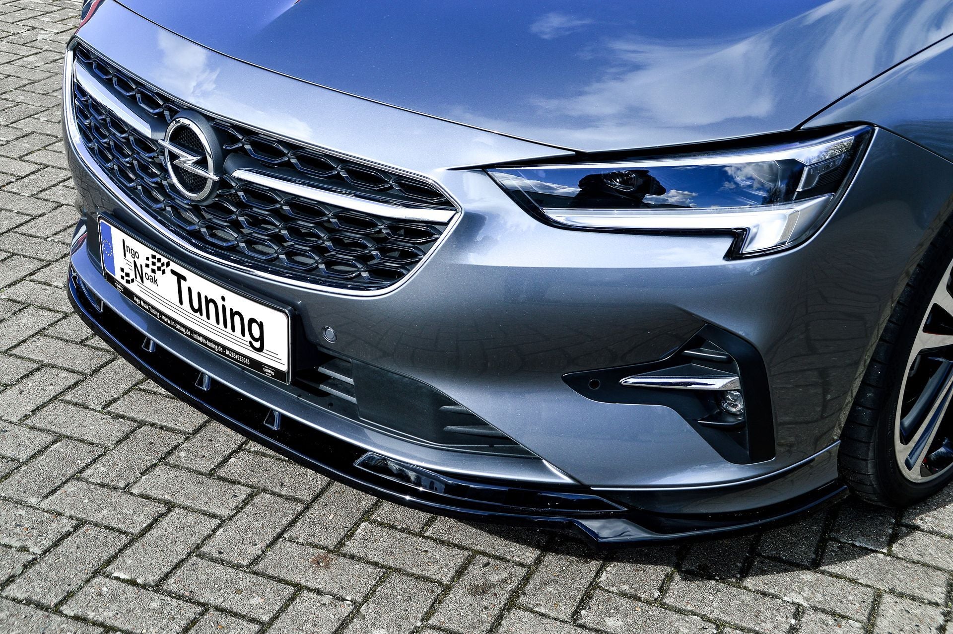 Cup Frontspoilerlippe für Opel Insignia B OPC-Line FL aus ABS Schwarz Matt