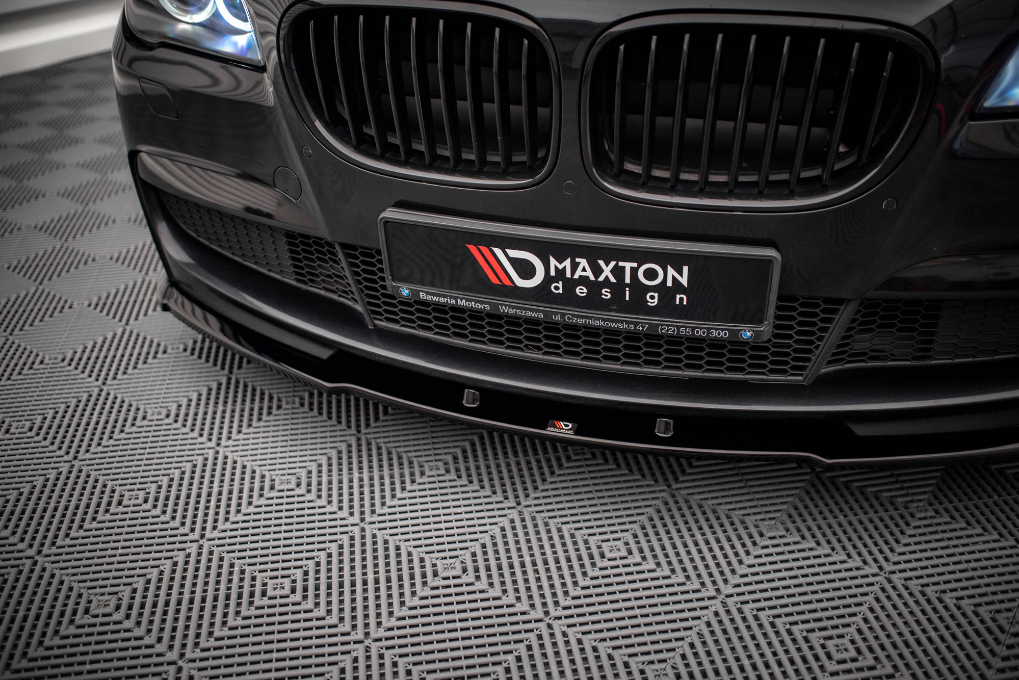 Street+ Spoilerlippe Front Ansatz V.1 passend für BMW 7 M-Paket F01 schwarz Hochglanz