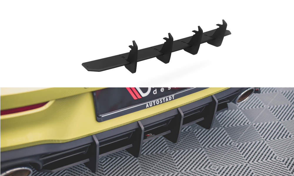 Street Pro Heckschürze Heck Ansatz Diffusor V.2 passend für VW Golf GTI Clubsport Mk8