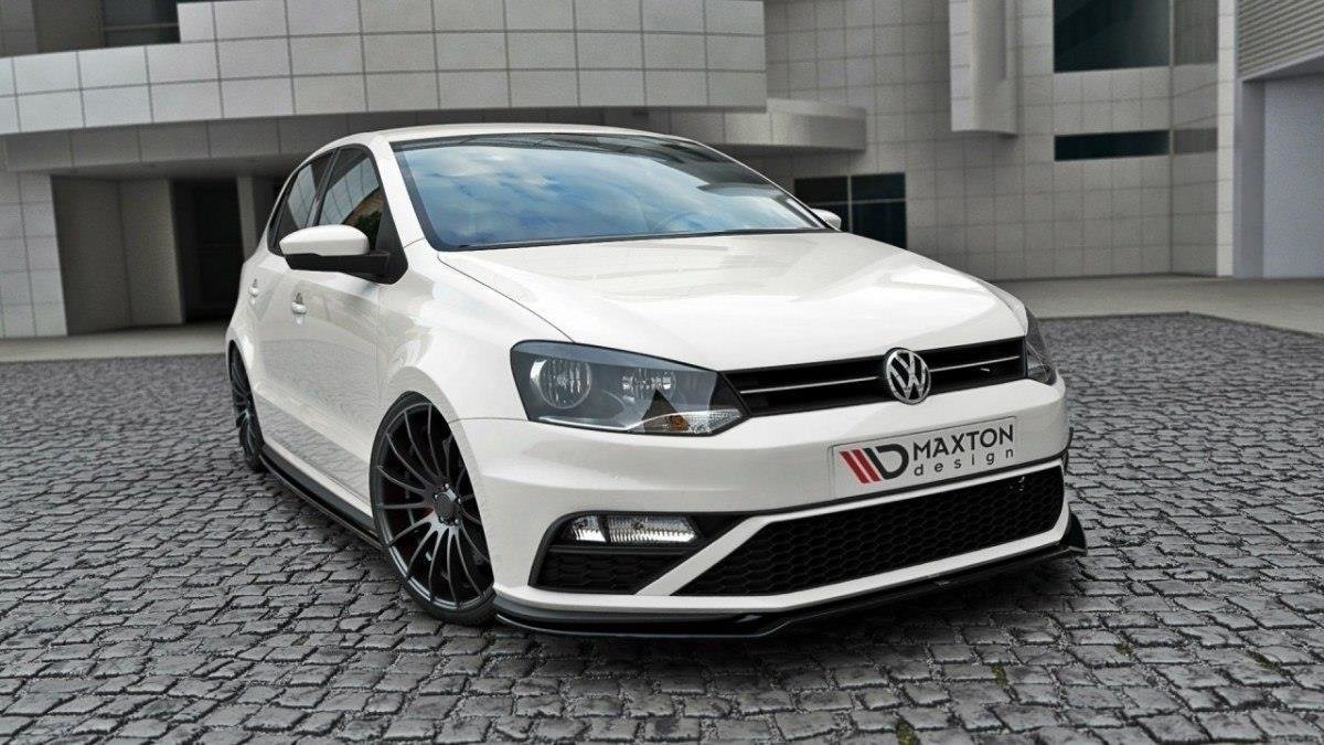 Front Ansatz V.2 für VW Polo GTI Mk5 Facelift schwarz Hochglanz