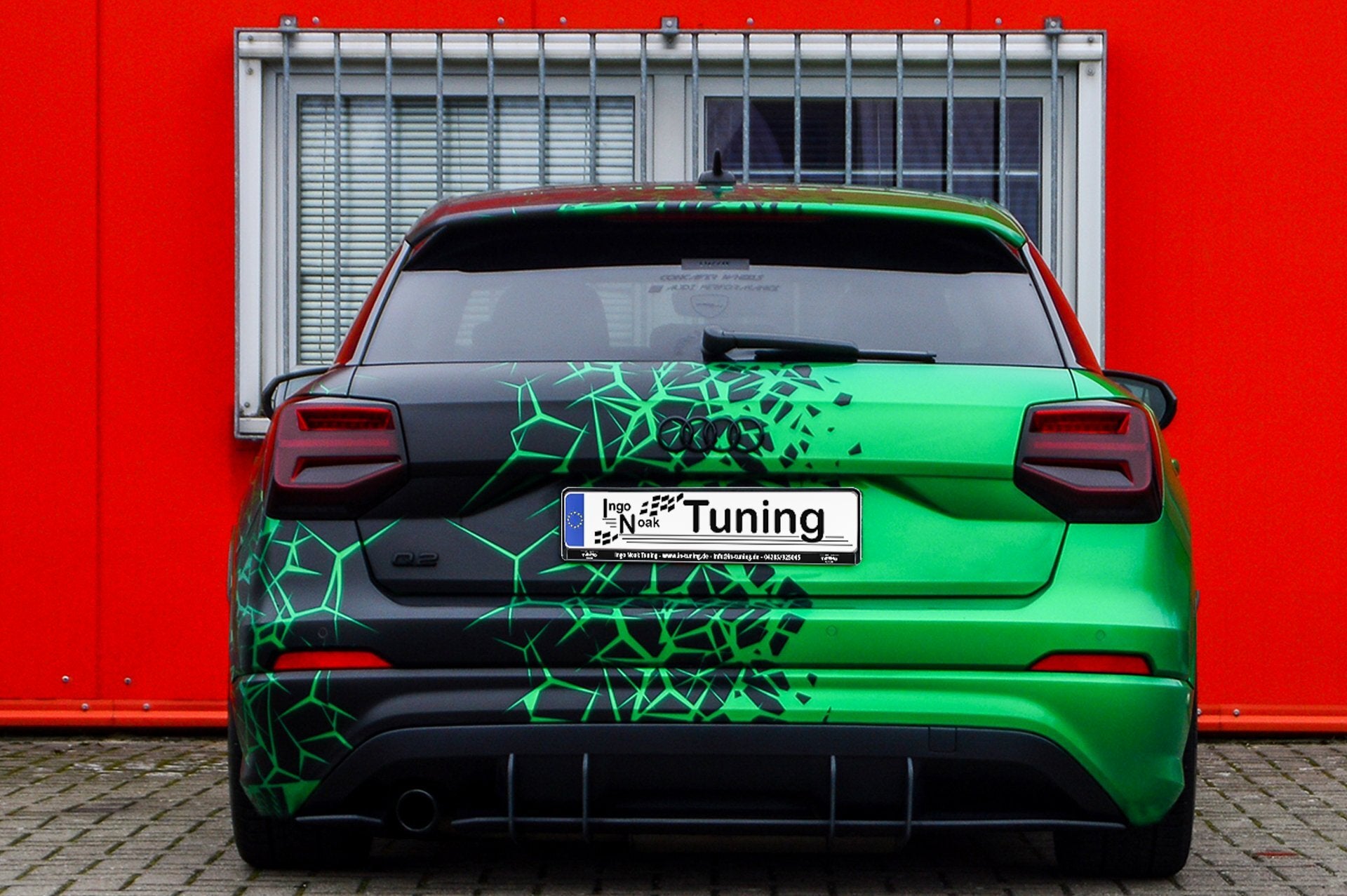 Gefräster Heckansatz mit Finnen für Audi Q2 GA
