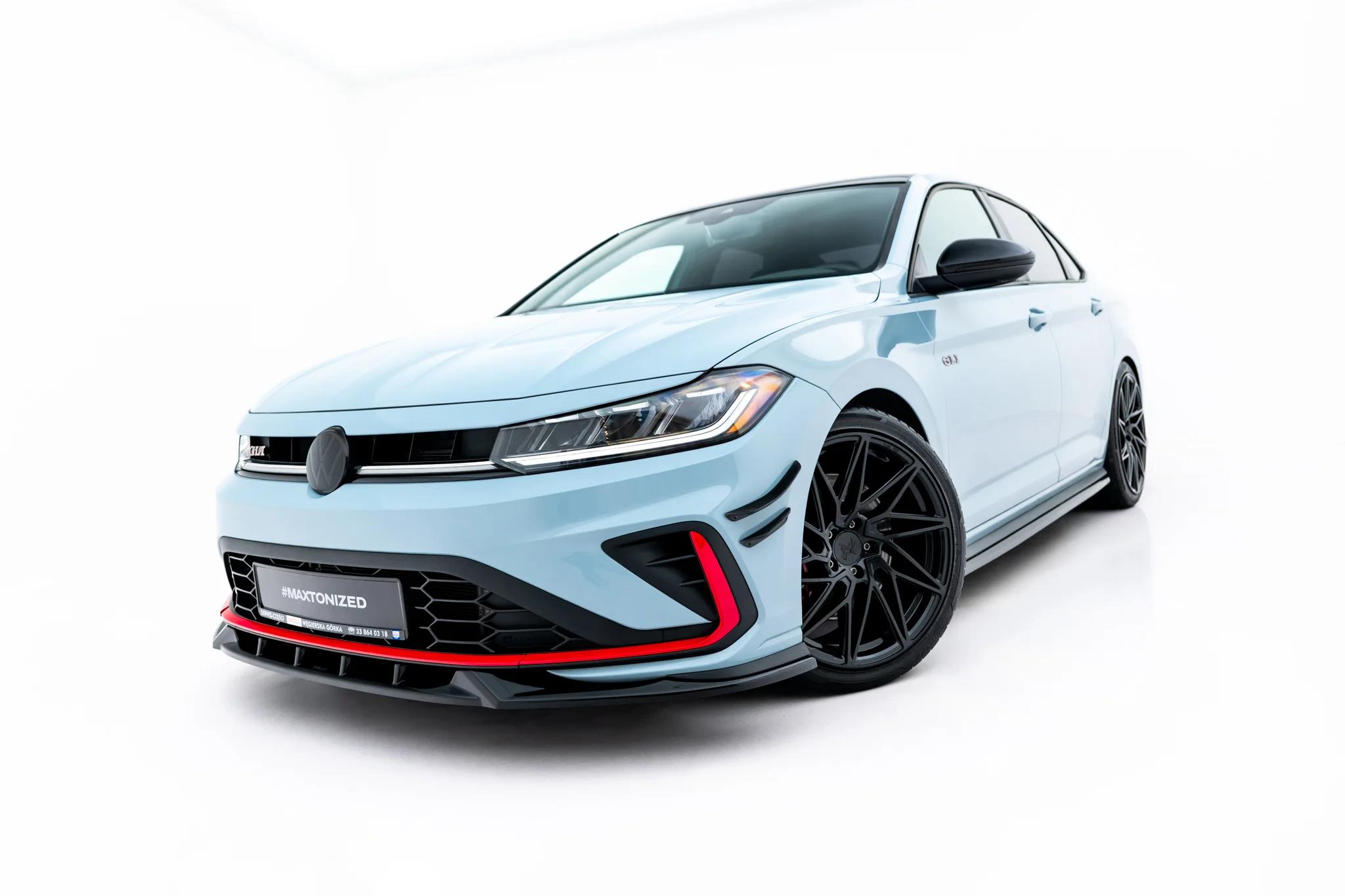 Frontlippe V.1 passend für VW Jetta GLI Mk7 Facelift 2 schwarz Hochglanz