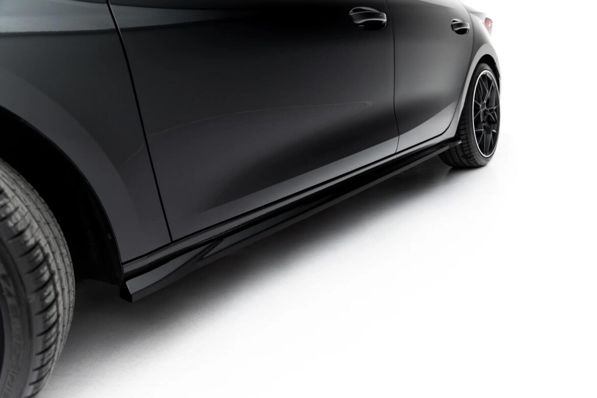 Seitenschweller Ansatz (Paar) V.2 passend für Cupra Leon ST / Hatchback Mk1 Facelift schwarz Hochglanz