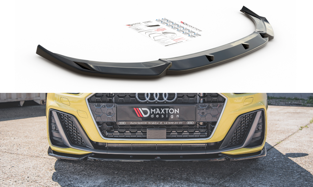 Front Ansatz V.3 für Audi A1 S-Line GB schwarz Hochglanz