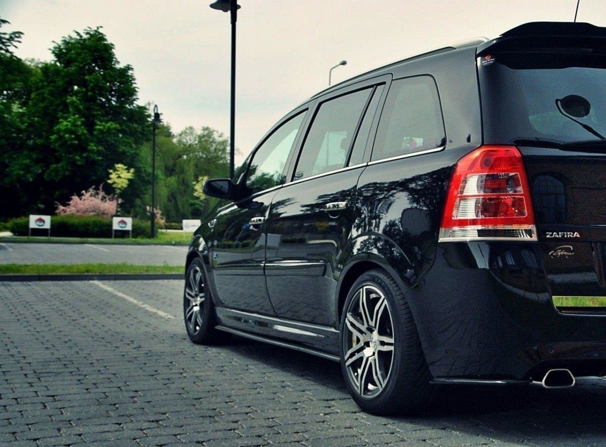 Street+ Seitenschweller Leisten passend für Opel Zafira B OPC Carbon Look