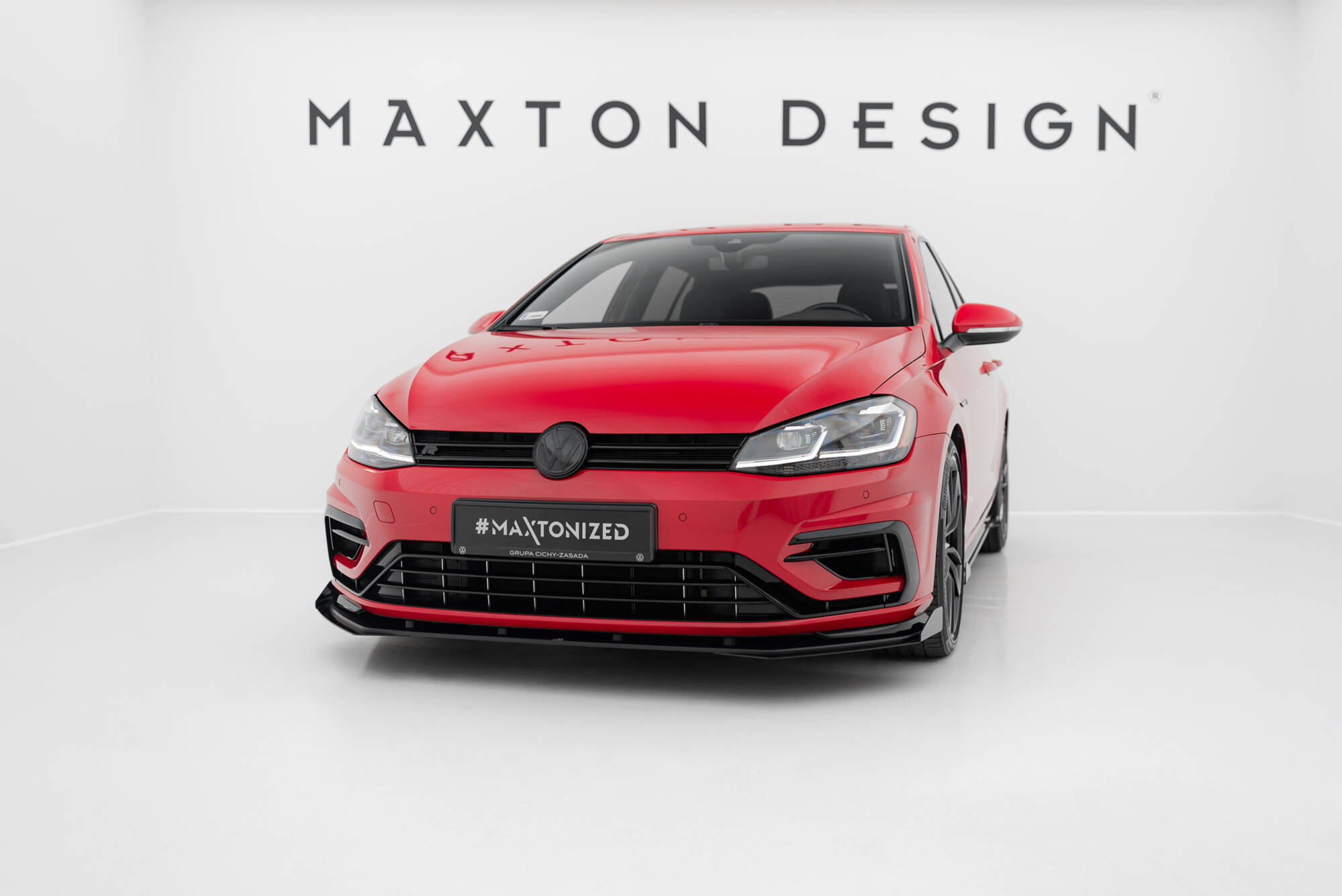 Front Stoßstange Flaps passend für VW Golf R / R-Line Mk7 FL schwarz Hochglanz