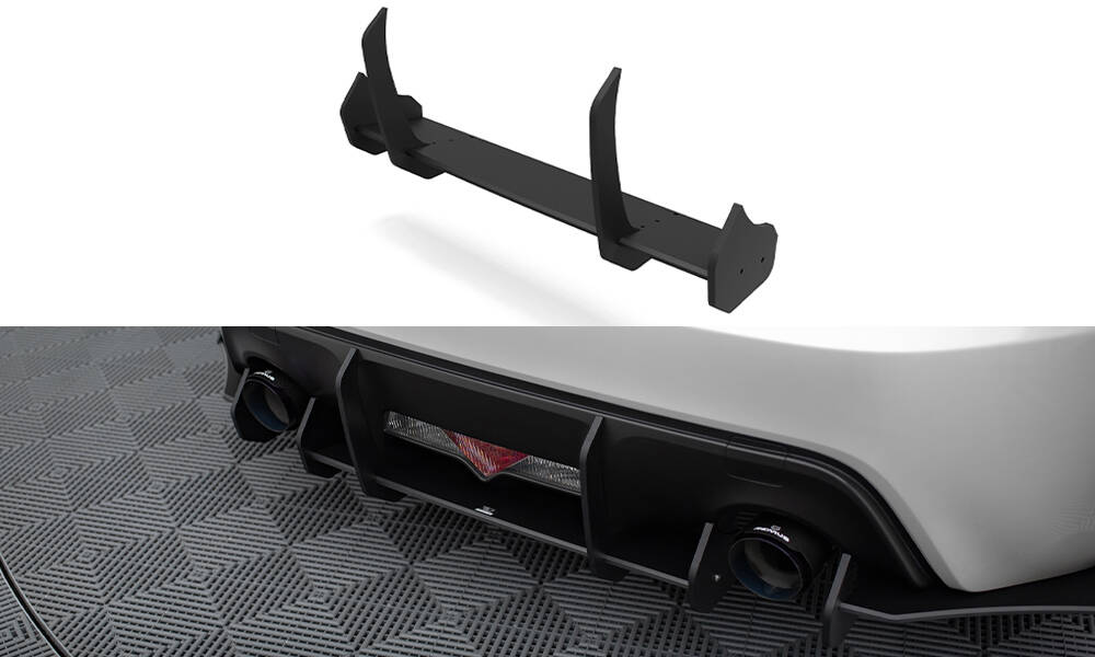 Street Pro Heckschürze Heck Ansatz Diffusor passend für Subaru BRZ Mk1 FL schwarz-rot
